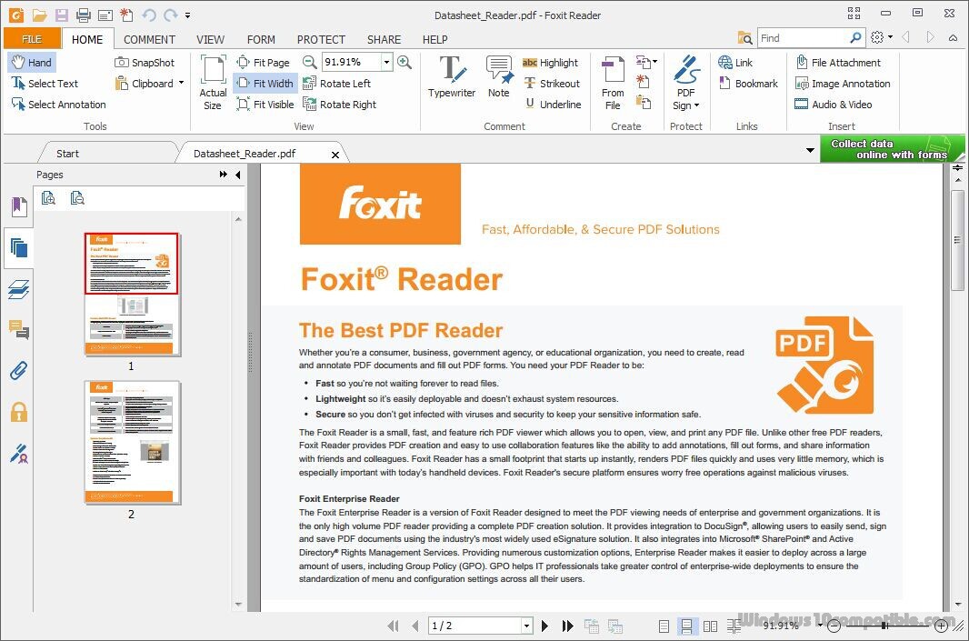 Foxit Reader 7.2.2.929 Free download